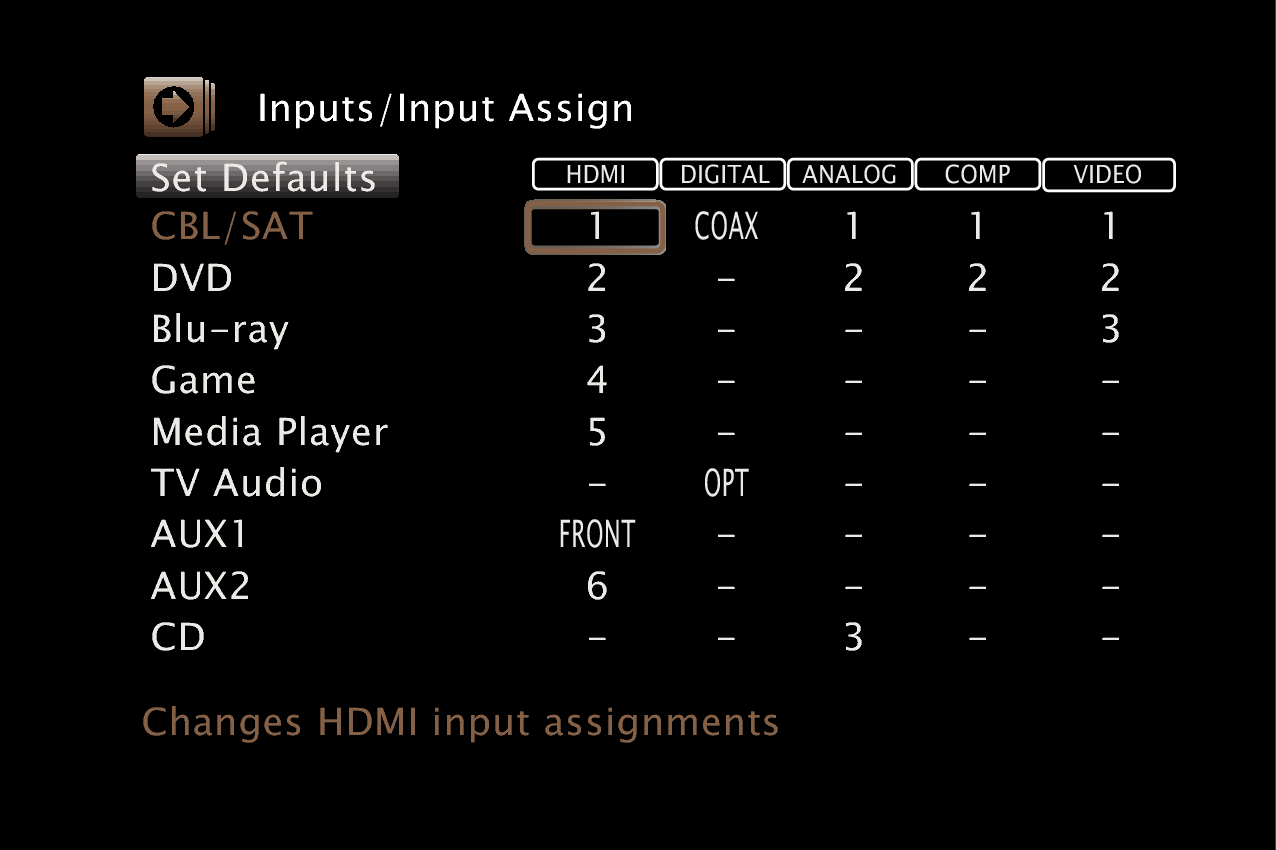 GUI InputAssign NR1605U